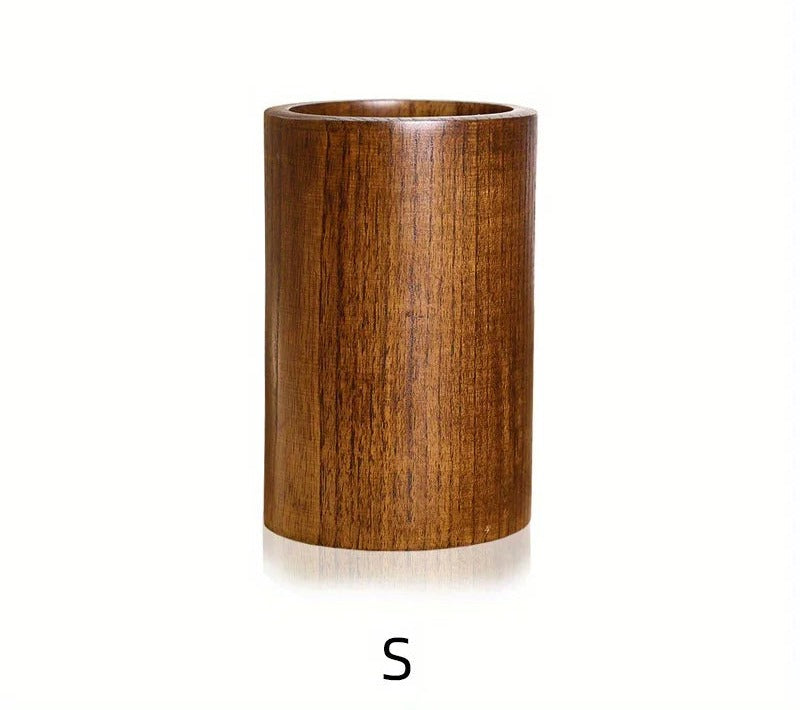 Ridgeline Utensil Holder — solid wood cylinder, Small